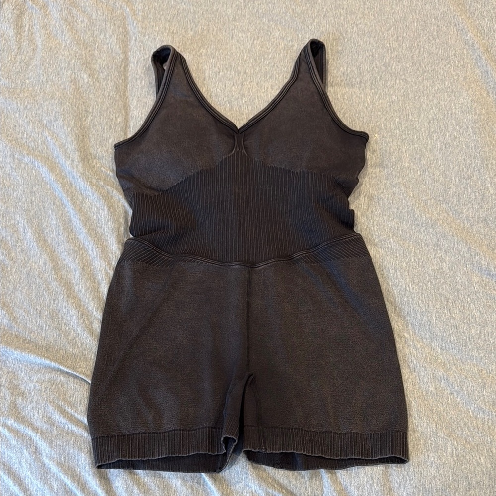 Black Sleeveless Knit Romper